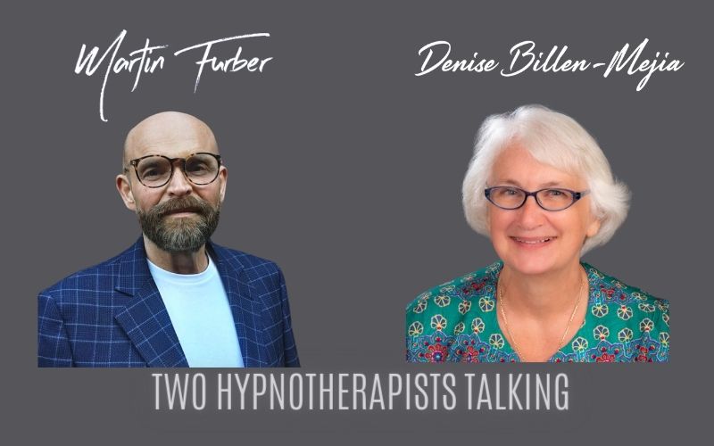 Podcast promotion for Martin Furber & Denise Billen Mejia Two Hypnotherapists Talking